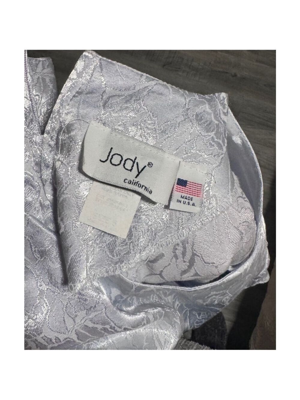 Vintage Ice blue satiny dress. Maxi . The brand is Jodie California USA Sz 6 - Picture 6 of 11